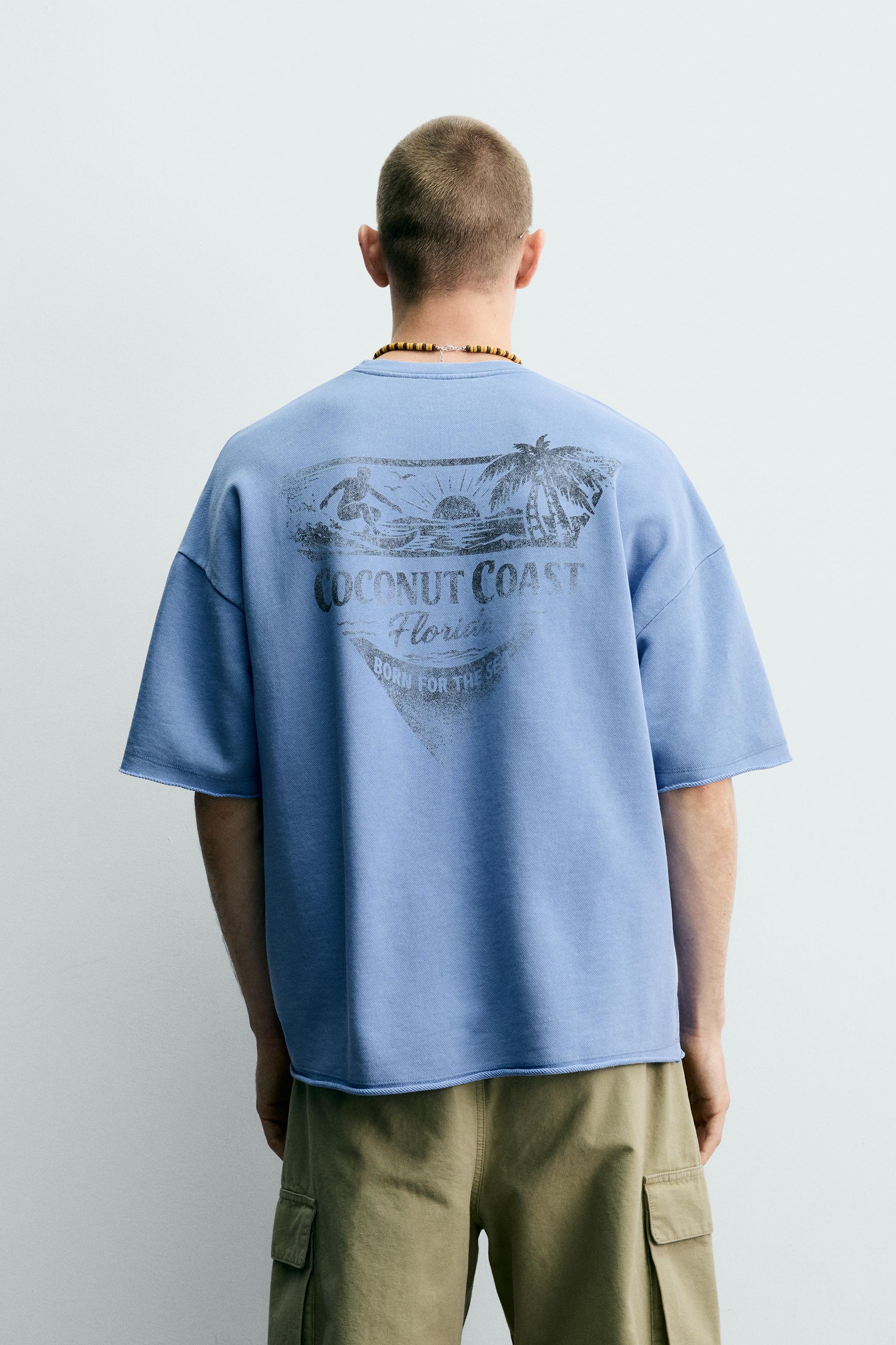 WASHED CONTRAST PRINT SWEATSHIRT